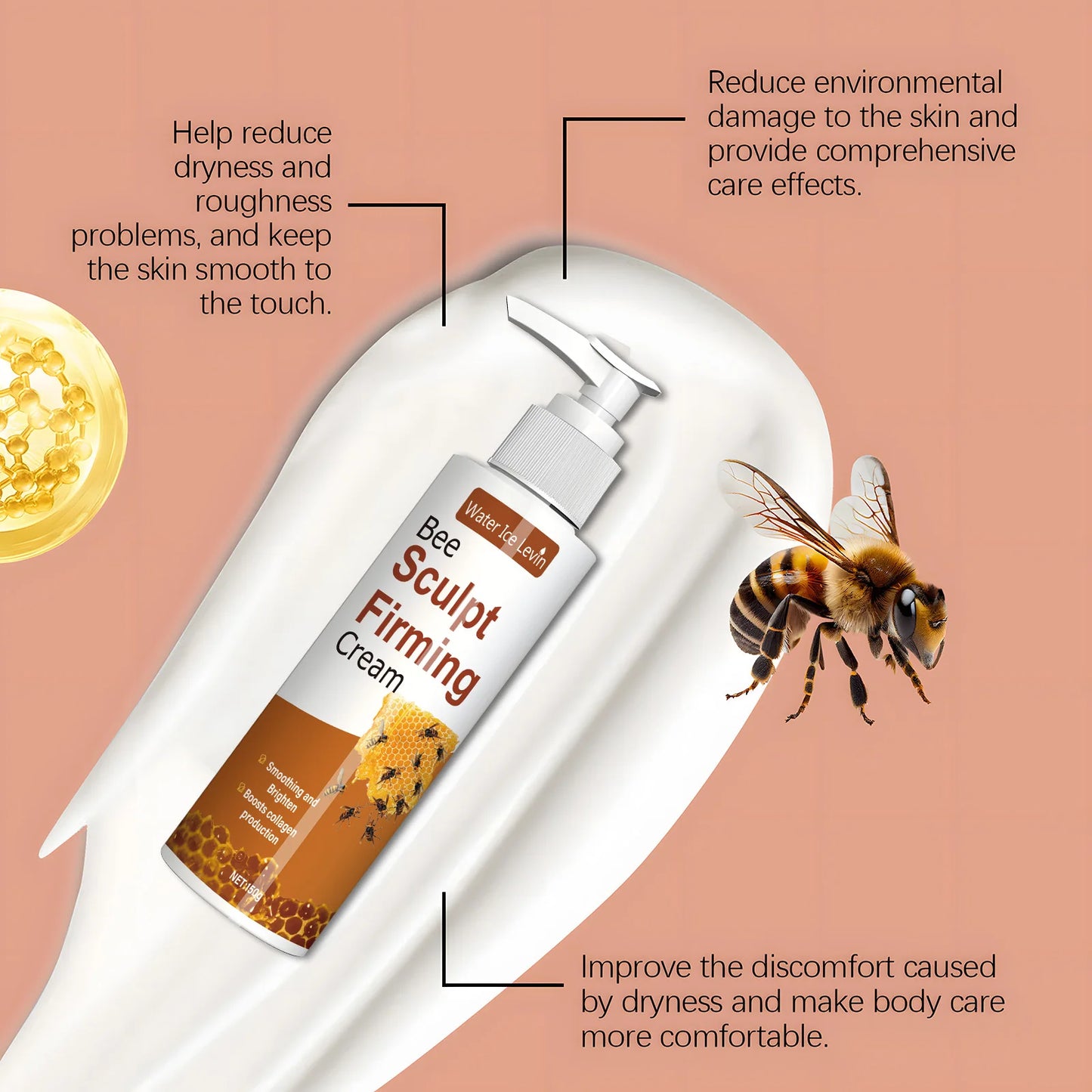 Bee Sculpt Firming Cream - Skin Tightening Cream - Reduces Fine Lines - Lifts and Moisturizes Skin with Natural Collagen Pi-Mart