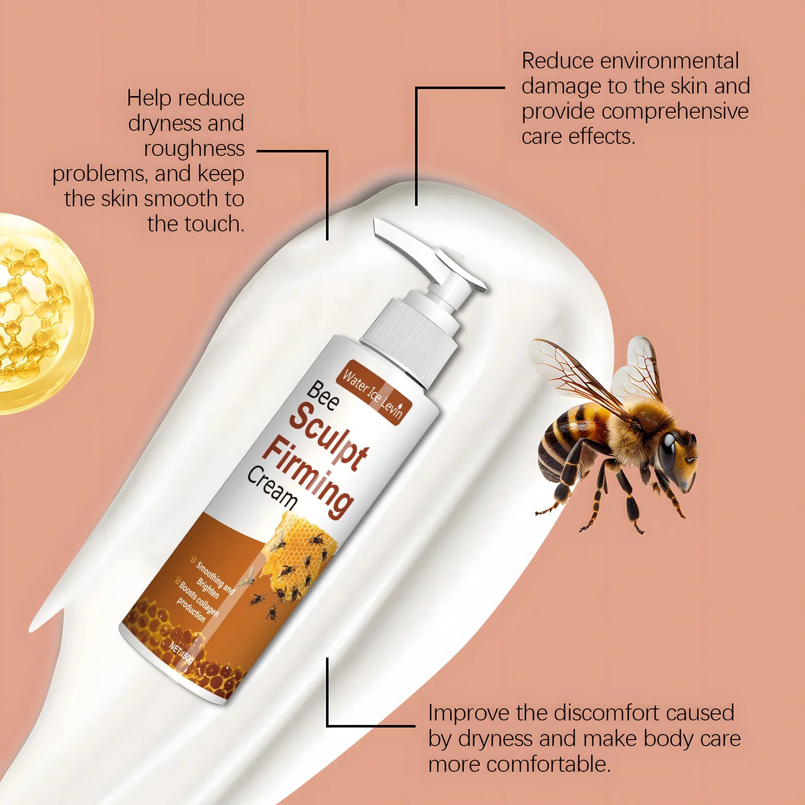 Bee Sculpt Firming Cream - Skin Tightening Cream - Reduces Fine Lines - Lifts and Moisturizes Skin with Natural Collagen Pi-Mart
