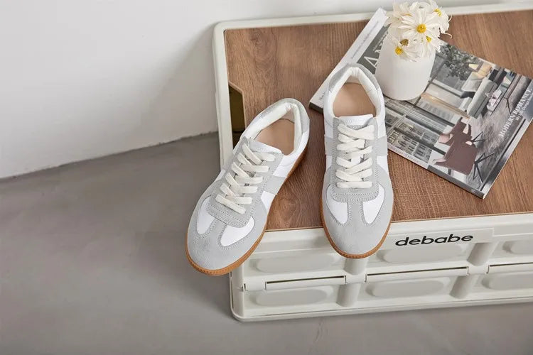 AIYUQI Women's Sneakers 2026 New Genuine Leather Ladies Moral Training Shoes Casual Spring Flat Shoes Women Pi-Mart