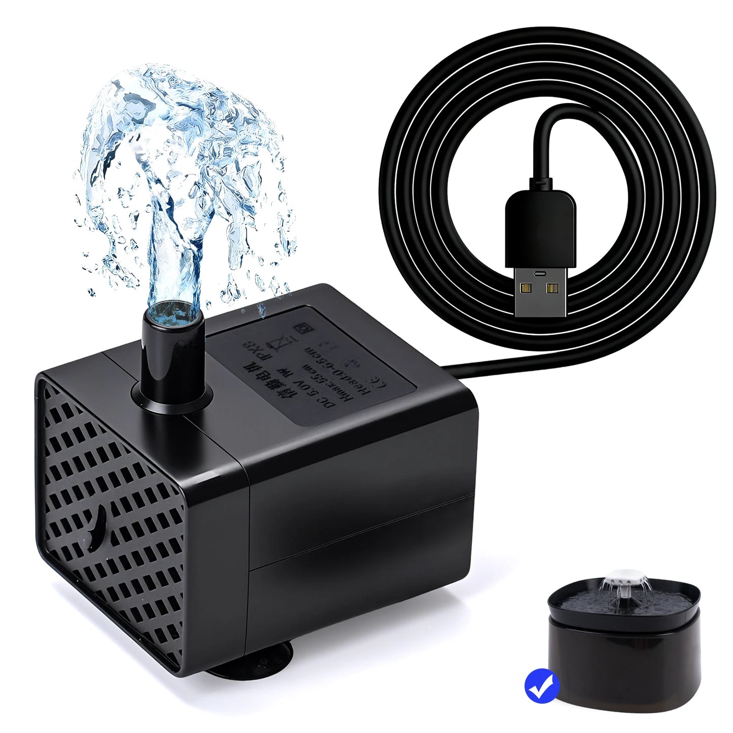 Water Pump Pet Cat Water Dispenser Anti Dry Burning Motor Replacement for Dog Cat Water Dispenser Drinking Bowl Pet Products Pi-Mart