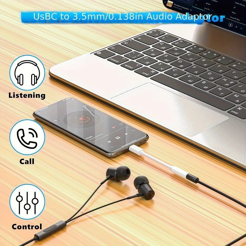 Type C To 3.5mm Aux Adapter 3 5 Jack Audio Cable for Huawei Xiaomi Redmi POCO Sumsang LG 3.5MM to 8Pin Aux Adputer for iPhone Pi-Mart
