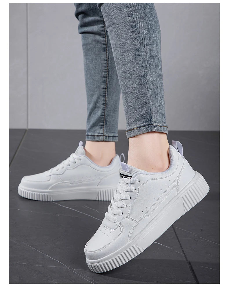 Fashion Women Casual Shoes Breathable Walking Flat Shoes Sneakers White Female Footwear Sports Running Outdoor Walking For Men Pi-Mart
