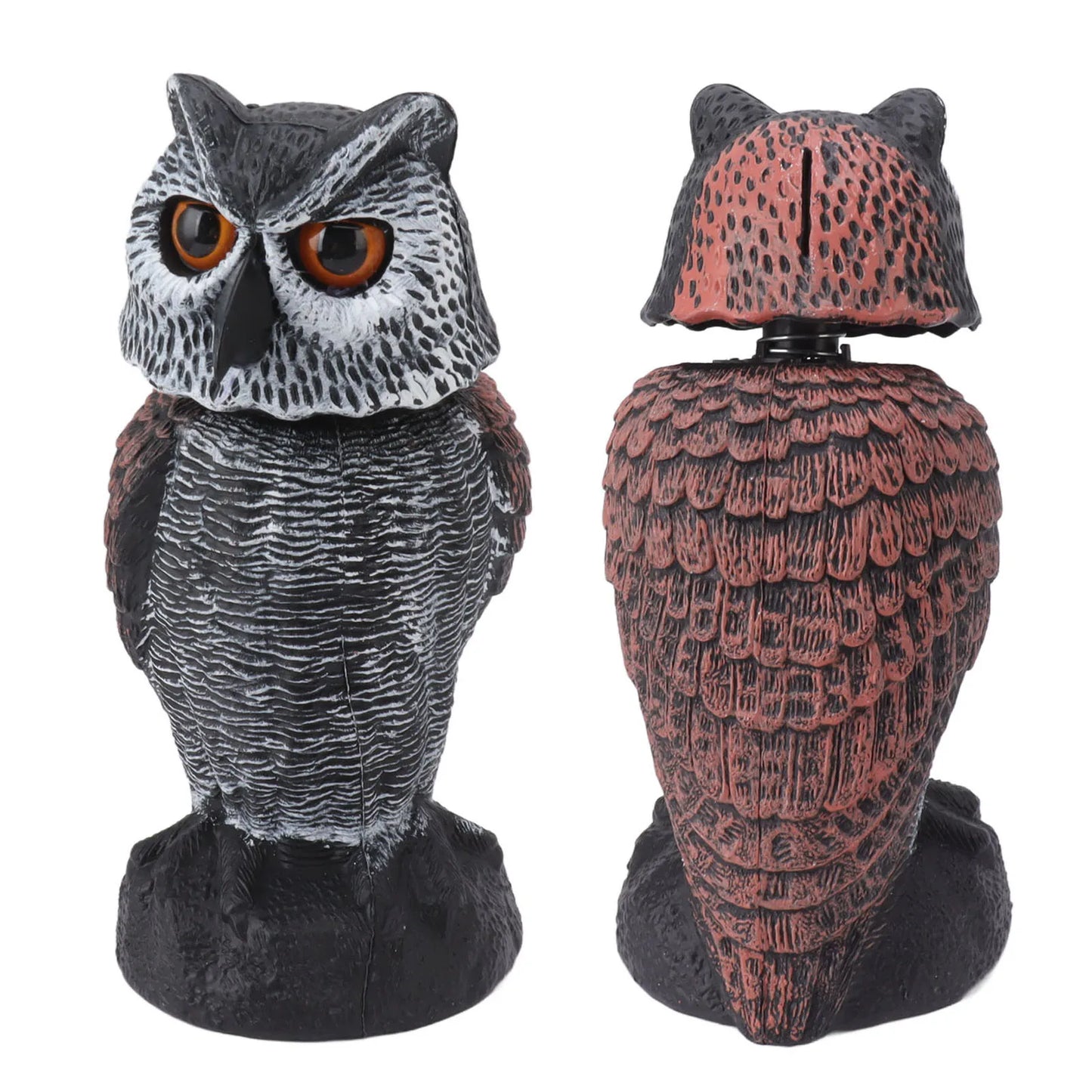 Owl Decoy Plastic Shake Head Owl Decoy To Scare Birds Away Scarecrow Fake Owl Outdoor Garden Decoration Owl Decoy to Scare Birds LadyShow.Store