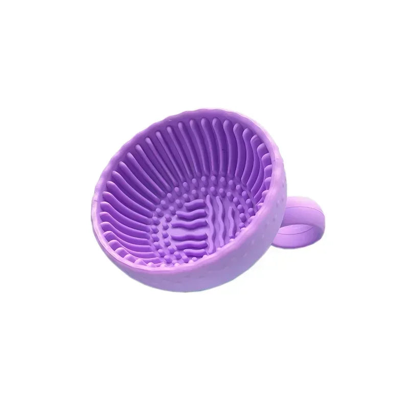 Silicone Makeup Brush Cleaner Folding Powder Puff Cleaning Bowl Eyeshadow Brushes Washing Soft Mat Beauty Tools Scrubber Box Pi-Mart