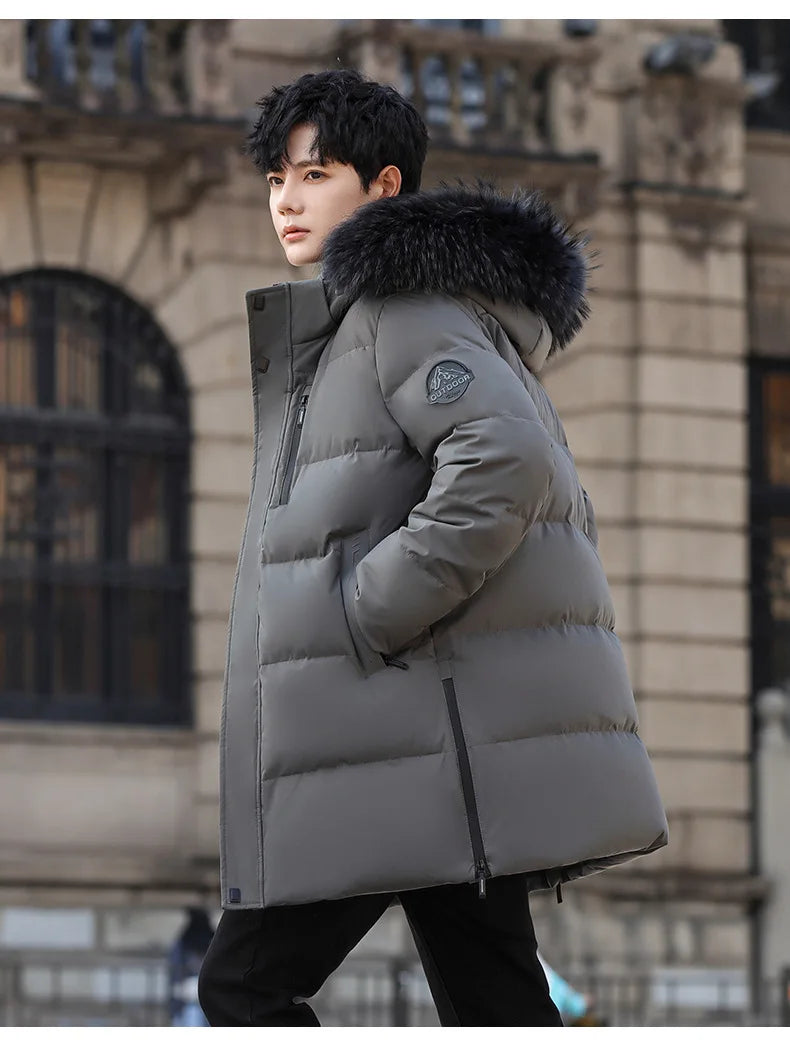 High Brand White Goose Down Jacket Coat Parka Men's Clothing Winter Padded Puffer Jackets Luxury Hooded Padding Outerwear HWY309 Pi-Mart