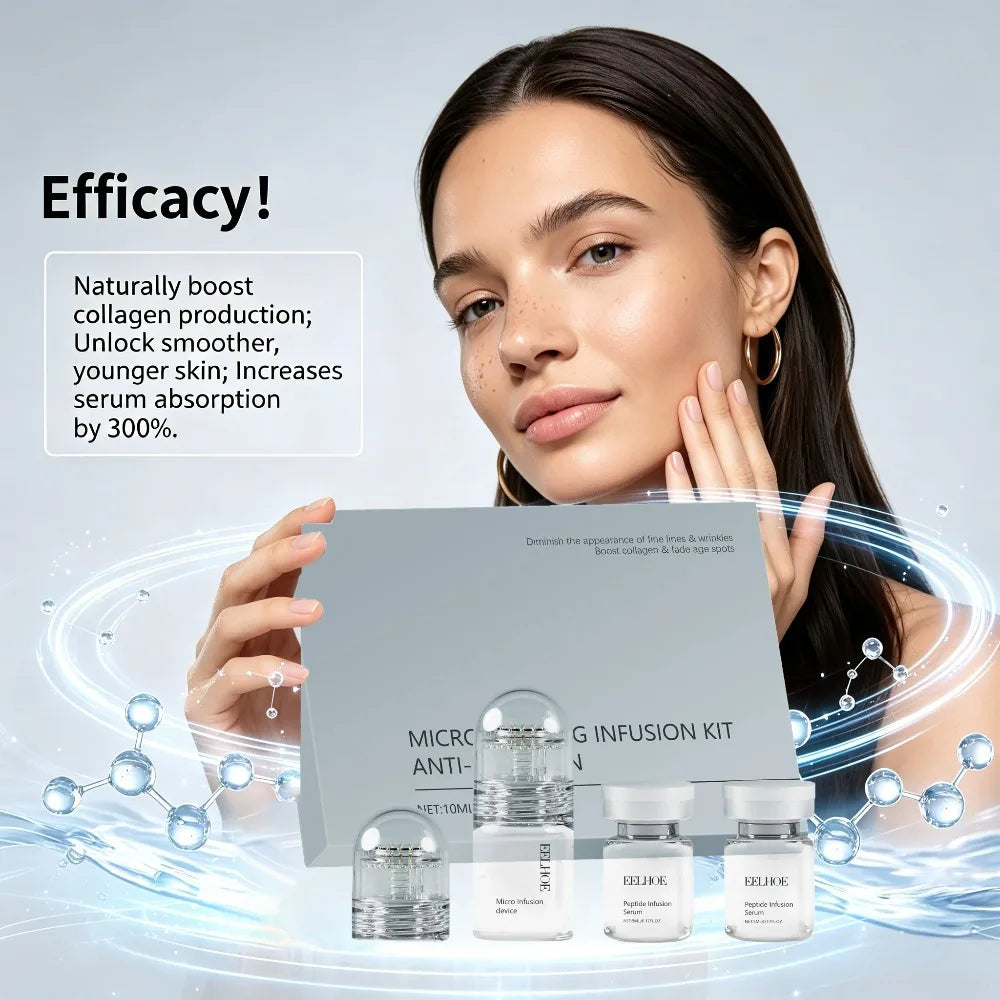 Hydrating Collagen Anti-Wrinkle Essence Set with Hyaluronic Acid Firming Pore Minimizing Skin Care Pi-Mart