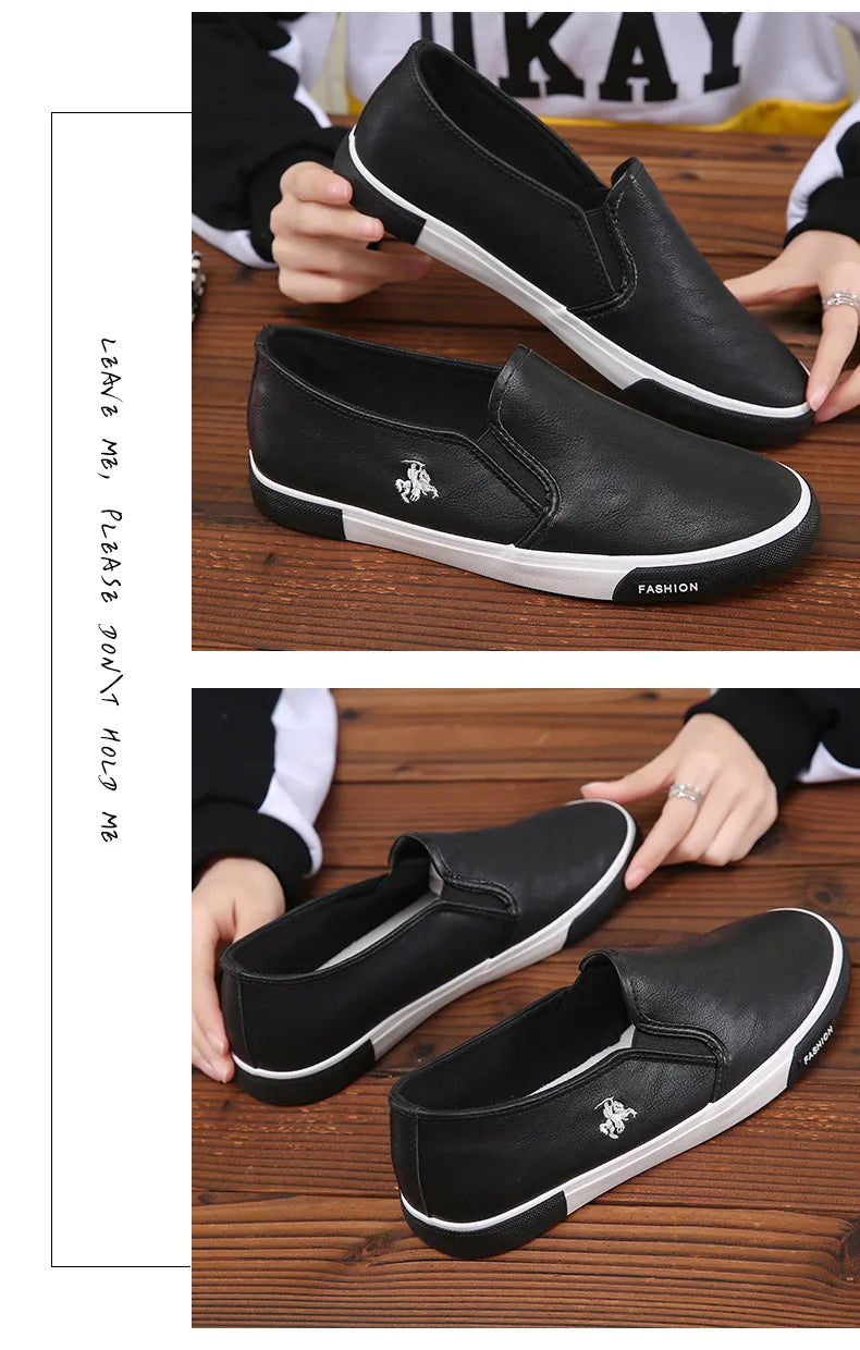 2026 New Leather Men's Shoes Luxury Fashion Men Casual Shoes Retro Comfortable Loafers High Quality Men's Sneakers Driving Shoes Pi-Mart