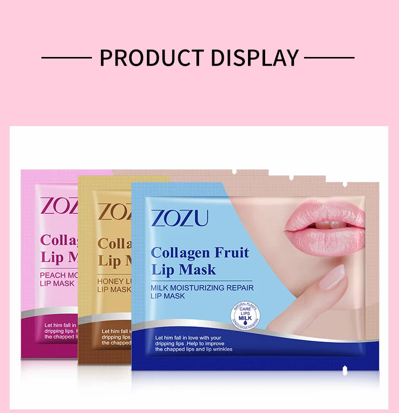 10pcs ZOZU Crystal Collagen Lip Mask Plump Lips Moisturizing Anti Wrinkles Nourishing Lip Patches Lips Plumper Skin Care Pi-Mart