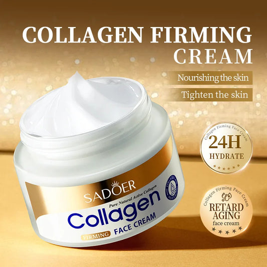 SADOER Collagen Anti-wrinkles Face Cream sknicare Moisturizing Hydrating Anti-aging Faical Cream Beauty Face Skin Care Products Tri Light Beauty
