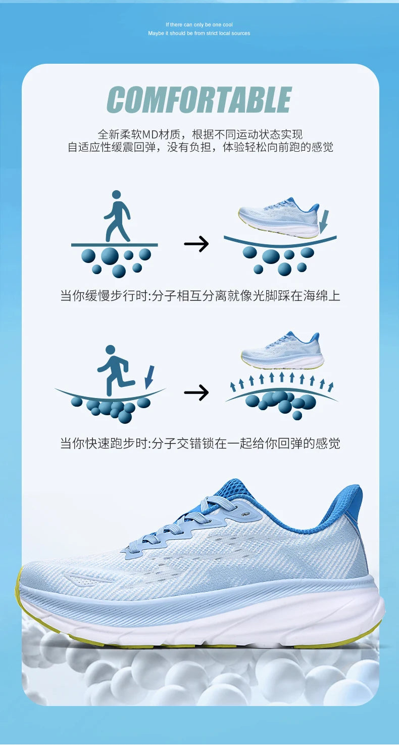 New Running Casual Sports Shoes Outdoor Comfortable Spring Summer Non-slip Sneakers Unisex for Men Women Soft Trainer Men Trail Pi-Mart