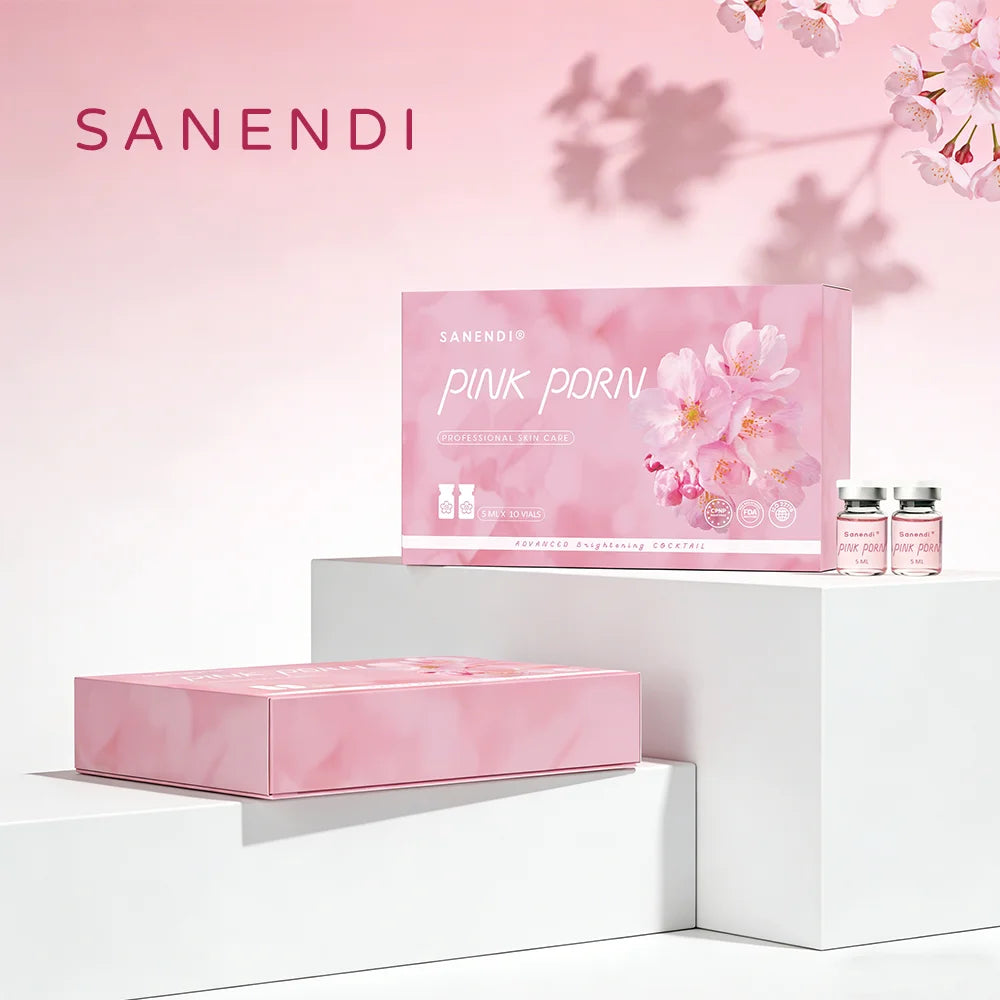 PDRN Salmon DNA Pink Cocktail Facial Serum For Face Glowing Hyaluronic Acid Korean 5 Box With Free EMS RF Tool Pi-Mart