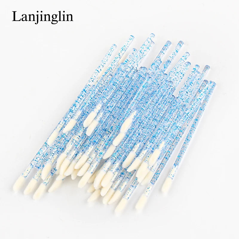 Lanjinglin 5/50 Pcs Lip Brush Reusable Makeup Brushes Lipstick Applicator Wands Eyelashes Extension Tool Beauty Accessories Pi-Mart