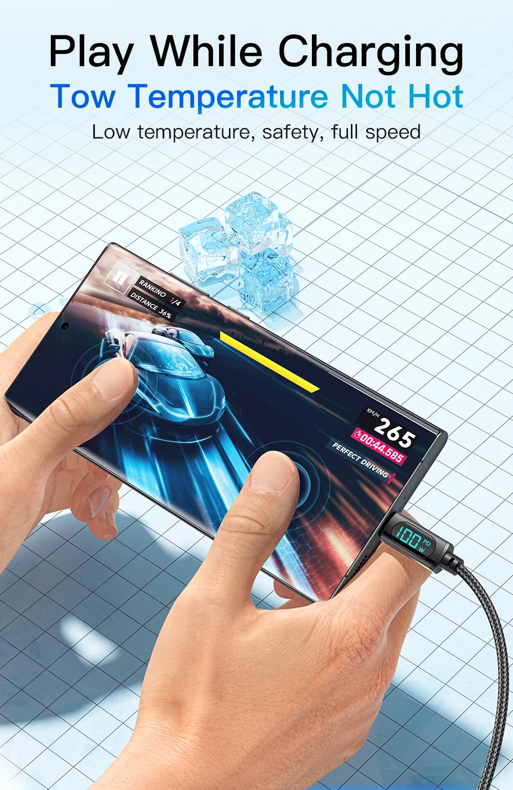 Essager Type C to Type C Cable 100W PD Fast Charging Charger USB C to USB C Display Cable For Xiaomi POCO F3 Realme Macbook iPad Pi-Mart