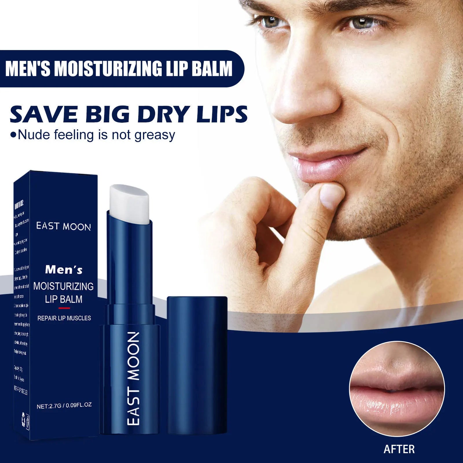 Men's Lip Balm, Exfoliating, Lip Protection, Anti-chapped Lips, Hydrating, Moisturizing, Lip Care Pi-Mart
