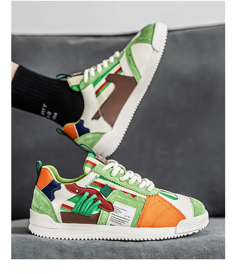 Large Size Men's White Sneakers Autumn Comfortable Non Slip Running Shoes Luxury Soft Sole Fashion Lace Up Outdoor Casual Shoes Pi-Mart