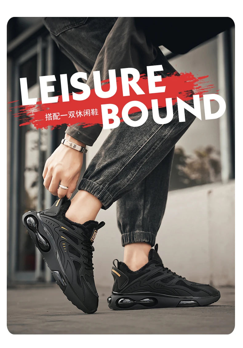 Couples casual sports shoes autumn winter warm plush cotton shoes Men Women fashion outdoor soft sole light racing running shoes Pi-Mart
