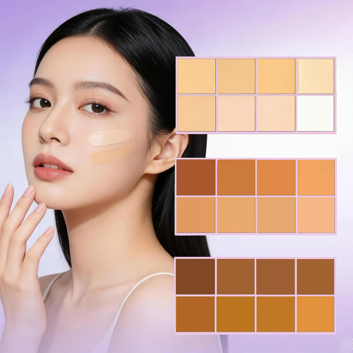 Soft Matte Cream Concealer High Coverage Cover Facial Spots, Acne Scars, Freckles and Tear Troughs Long Lasting Makeup Cosmetics Pi-Mart