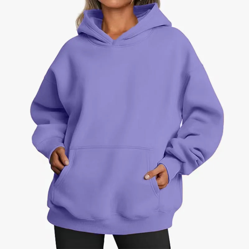 New Women Casual Hoodies Men and Women Fleece Warm Hoodies Spring Autumn Pullovers Fashion Multiple Colour Oversized Sweatshirts Pi-Mart