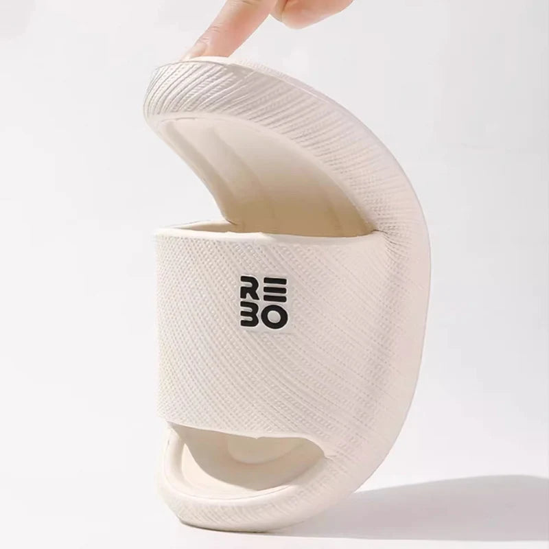 Summer Fashion Slippers Men Shoes Cloud Slippers For Men Home Flat Sandals Massage Flip Flops Couples Bathroom Indoor Slides Pi-Mart