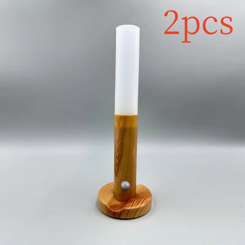 LED Rechargeable Magnetic Wall Lamp Smart Motion Sensor Night Light Portable for Hallway Bedroom Stairs Bathroom Cabinets Decor Pi-Mart