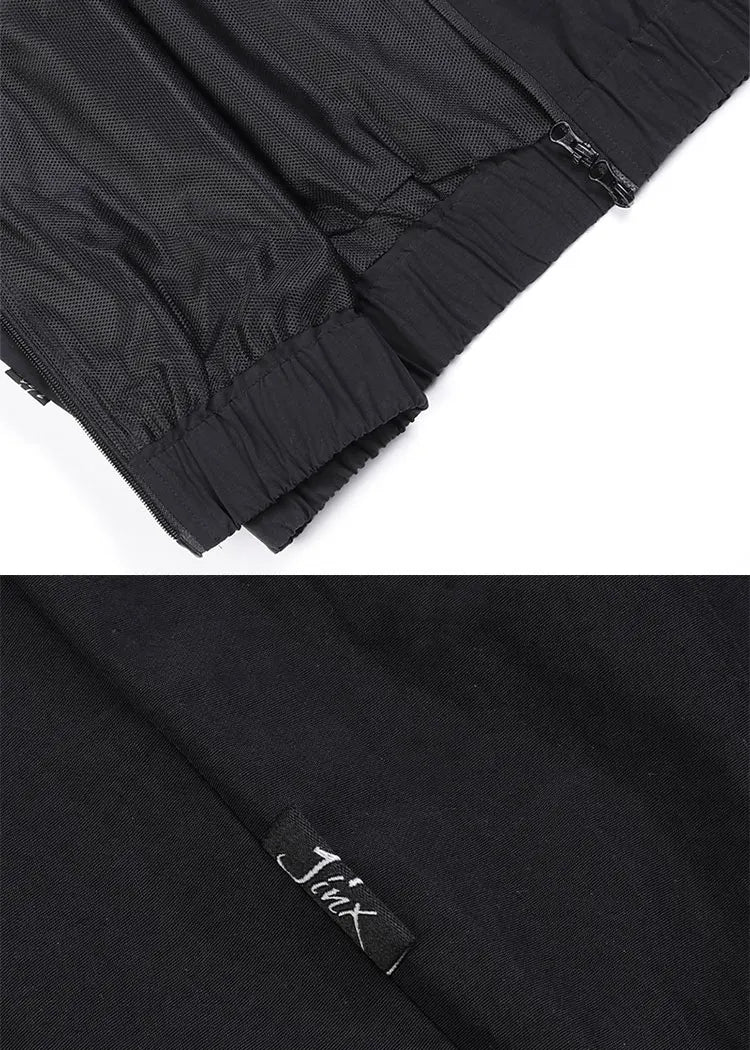 Jinx Team Black Jacket Unisex Windbreaker Sports Coat Men Women Loose Track Activewear Long Sleeve Top Embroidery Y2k Outerwears Pi-Mart