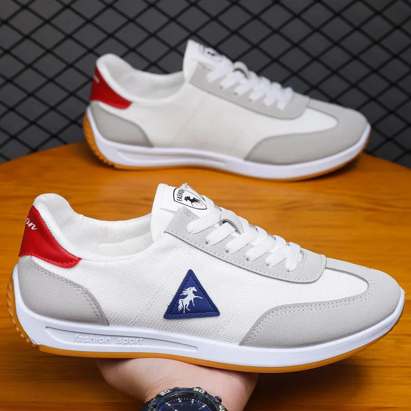 New 2026 Men's Casual Comfortable Breathable Sports Shoes Lightweight Anti-slip Wear-resistant Canvas Low-top round Toe Slip-On Pi-Mart