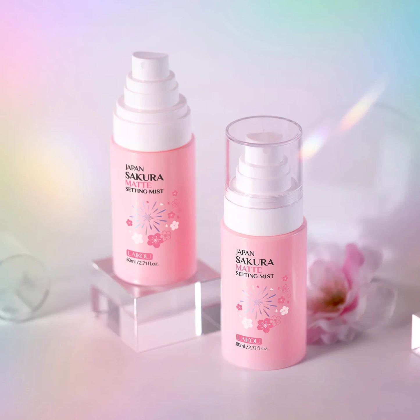 Sakura Matte Setting Spray 80ml Long Lasting Makeup Fixer Moisturizing Oil Control Non Sticky Face Mist For All Day Fresh Look Pi-Mart
