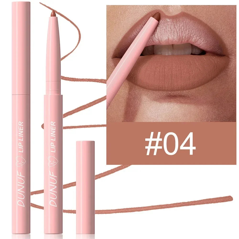 Lip Liner Pencil Long-Lasting Matte Creamy Plumping Lip Stain Waterproof Natural Nude Brown Slim Lip Liner Makeup Pi-Mart