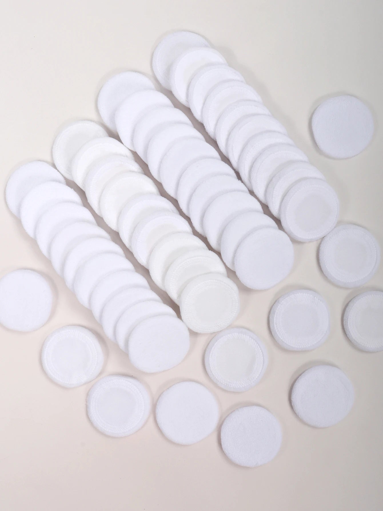 2-5-10-20Pcs Portable and Practical High-Grade White Round Powder Puff for Base and Fixing Makeup Pi-Mart