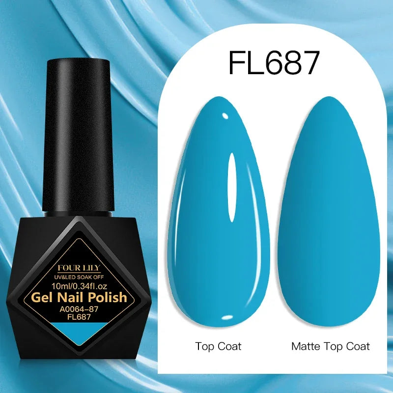 10ml Gel Nail Polish 162 Colors Nail Supplies Vernis Semi Permanent Nail Art Manicure Soak Off LED UV Gel Nail Varnishes Summer Tri Light Beauty