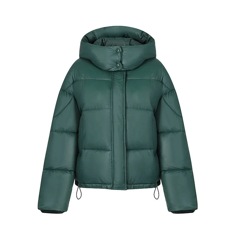 2026 Winter Women Thicke Cotton Coat Loose Hooded Puffer Jacket New Cropped Down Cotton Padded Coat  Female Parkas Outwear LadyShow.Store