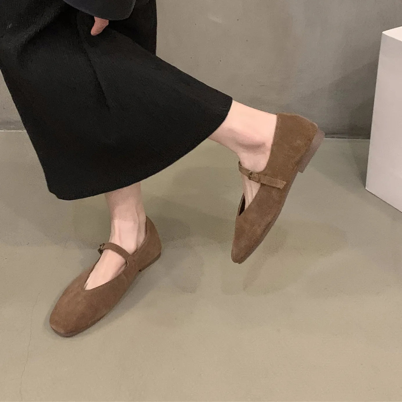 Bailamos 2024 Spring New Brand Women Flats Round Toe Shallow Slip On Ladies Casual Ballet Shoes Soft Leather Eelgant Dress Shoes LadyShow.Store