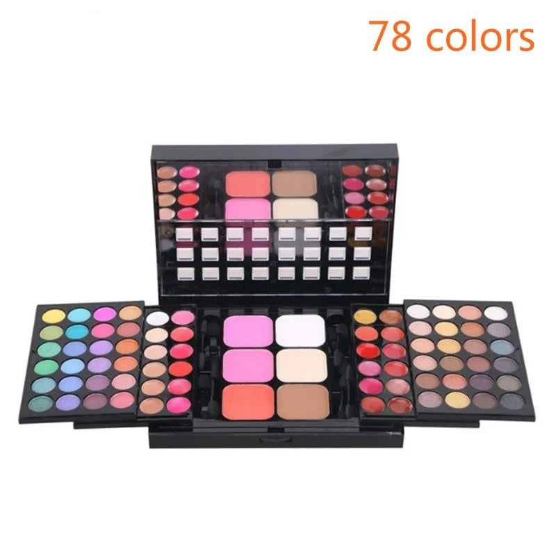 40/74/78 Colors Glitter Eyeshadow Palette Matte Waterproof Long Lasting Pressed Powder Cosmetics Kit  Fashion Women MakeUp Tools LadyShow.Store