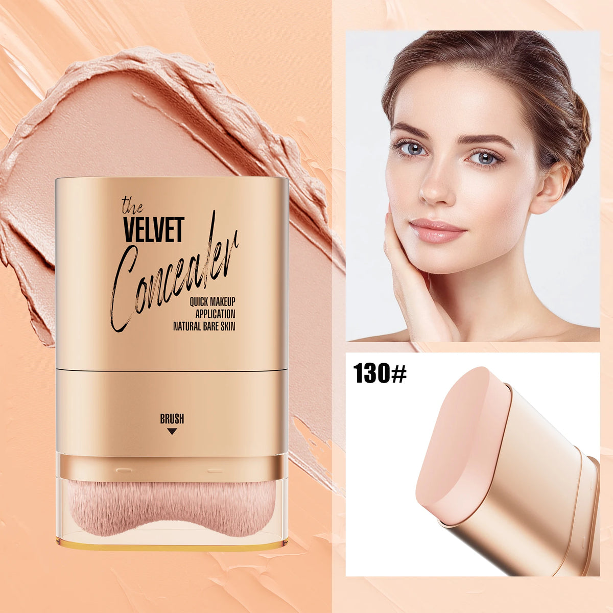 Face Foundation Contour Stick Long-wear Lightweight Brighten Stick Face Concealer Blemish Contouring Beauty Makeup Pi-Mart