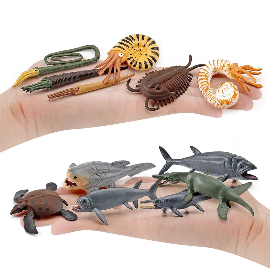 Realistic Mini Ocean Animal Figurines Plastic Marine Sea Creatures Whale Shark Dolphin Turtle Penguin Model Playset Gift for Kid LadyShow.Store