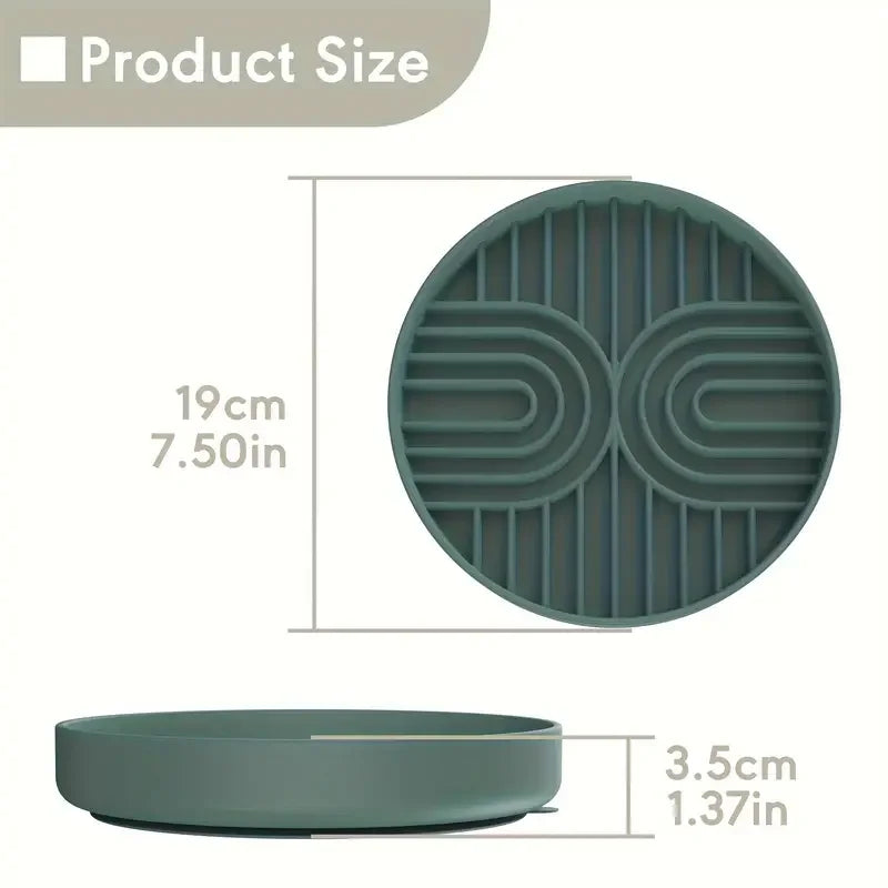 Silicone Dog Bowl Slow Feeder with Suction Cup Slow Feeding Pad Dog Licking Pad Anxiety-relieving Utensils Pet Supplies Bowls Pi-Mart