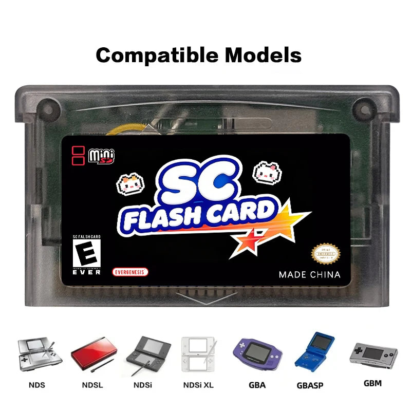 New 5000 in 1 SCFW V2.0 Card Mini GBA FlashCard For GBA GBC GB NES with 8G TF Card Adapter For SP GBM IDS NDS NDSL Game Console Pi-Mart