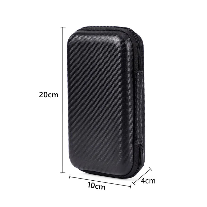 Portable Eva Storage Bag for External M.2 Hard Drive/Earphone/Data Line HDD Case Black Hard Disk Case HDD Storage Protection Bag Pi-Mart
