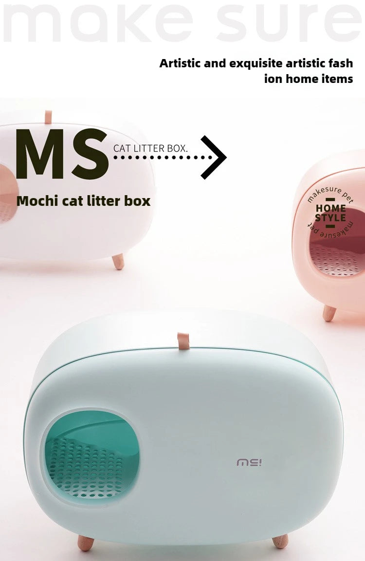 Makesure Cat Litter Box Fully Enclosed Cat Toilet Pet Supplies High-value Cat Toilet Automatic Self-cleaning Litter Box Pi-Mart
