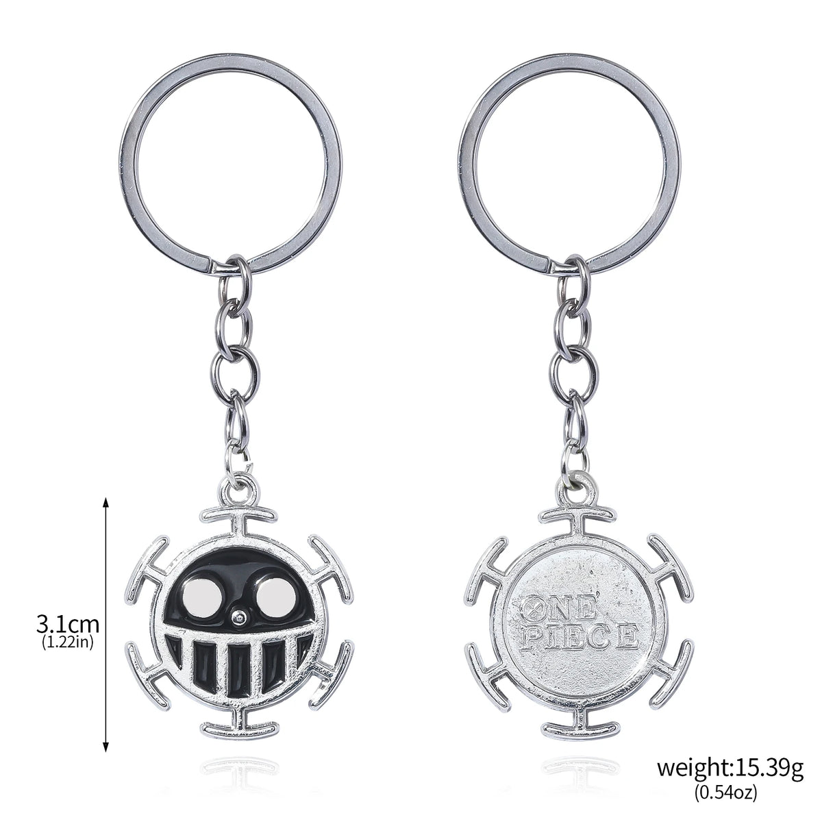 One Piece Luffy Straw Hat Keychain Rotatable Zoro Skull Metal Pendant Role-Playing Decorative Accessories Fan Jewelry Gift Pi-Mart