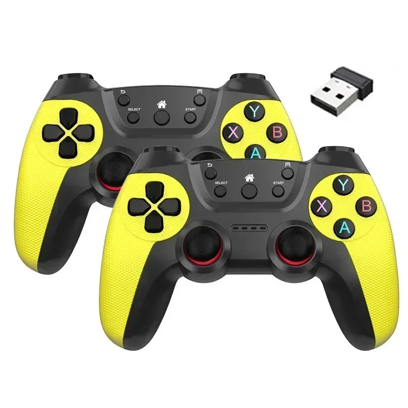 2Pcs Wireless Controller For PC Wireless Game Controller Hand Joystick For Television Computer Androids PC 2.4G Gamepad Remote Pi-Mart