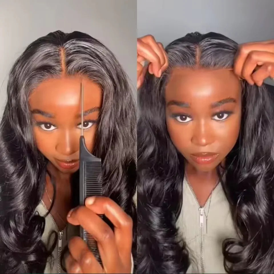 Ready To Wear Body Wave Glueless Wigs 6x4 5x5 Pre-Cut Lace Closure Remy Human Hair 13x4 Lace Frontal Wig Brazilian Curly Wave LadyShow.Store
