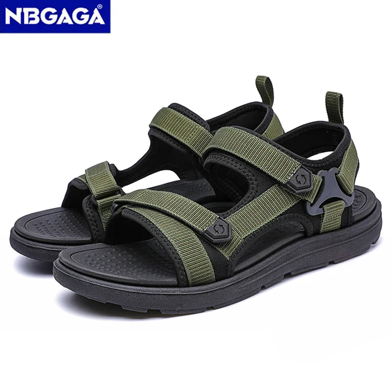 Summer Men Sandals Fashion Leisure Beach Holiday Sandals for Mens Lightweight Shoes New Outdoor Comfortable Casual Sandals Pi-Mart