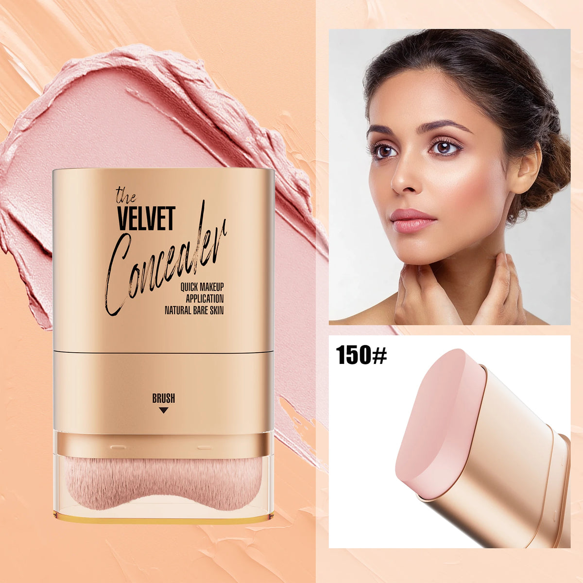 Face Foundation Contour Stick Long-wear Lightweight Brighten Stick Face Concealer Blemish Contouring Beauty Makeup Pi-Mart