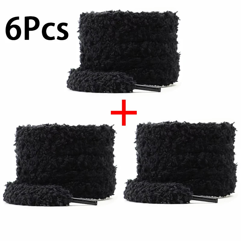 Fashion round plush laces Quality 1cm wide Sneakers Flats Casual laces Shoe accessories 80 /100 /120 /140 /160 Laces 1Pair Pi-Mart