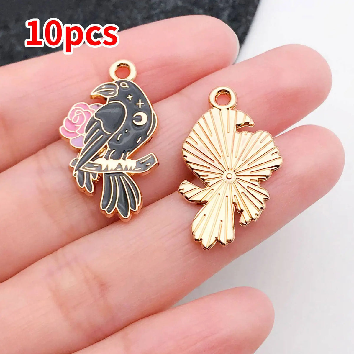 Mix 10/20 pcs of Alloy Enamel Halloween Charms Pendants, Suitable for DIY Necklace, Earring, Keychain Jewelry Making Accessory. Pi-Mart