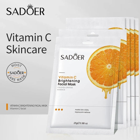 Vitamin C Facial Mask Remove Blackheads Shrink Pores Brightening Skin Soothing Moisturizing Korean Beauty Skincare Products Tri Light Beauty