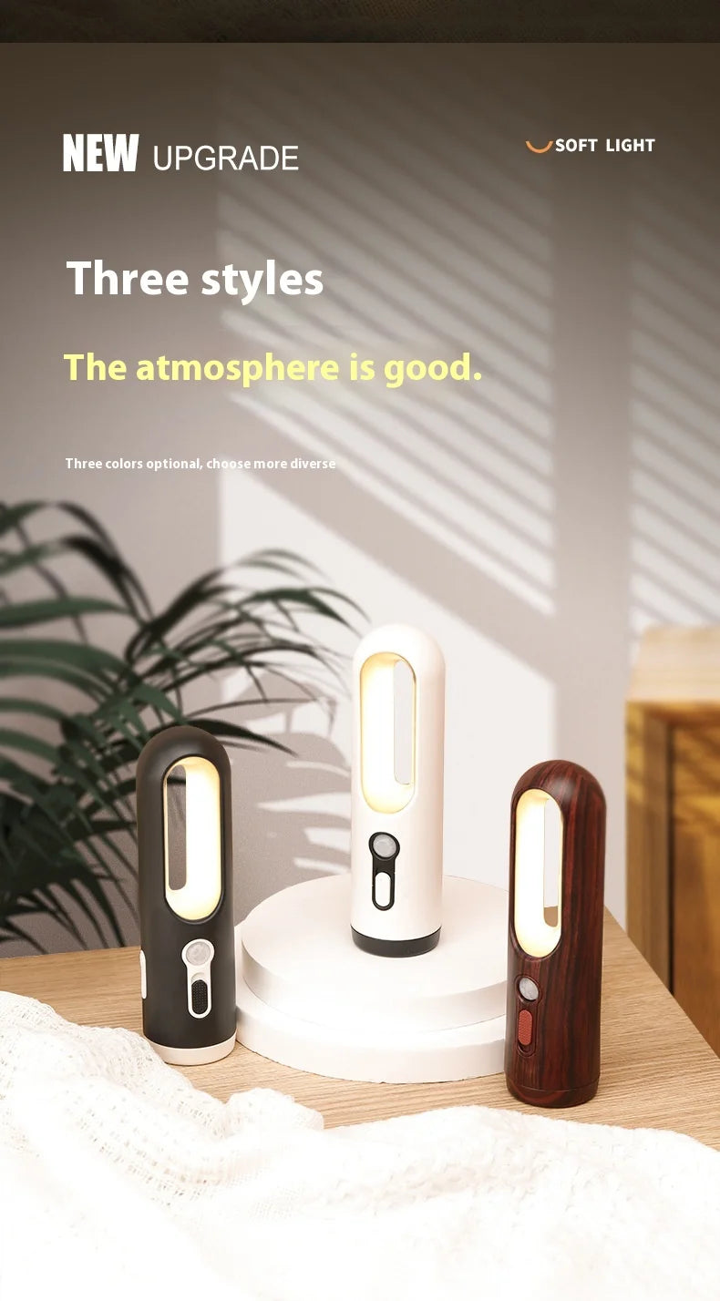 AiQUE LED Motion Sensor Night Light Portable 2 in 1 Flashlight Bedroom Bathroom Reading Camping Lighting Baby Feeding Eye Care Pi-Mart