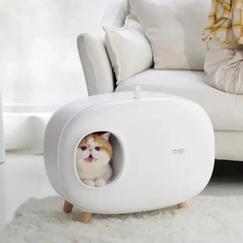 Makesure Cat Litter Box Fully Enclosed Cat Toilet Pet Supplies High-value Cat Toilet Automatic Self-cleaning Litter Box Pi-Mart