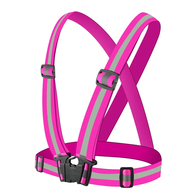Outdoor Adjustable Safety Vests Night Walking Highlight Reflective Vest Lightweight Biking Safety Straps Running Jackets Pi-Mart
